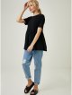 Black Peplum Woven Top