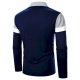 Men's Golf Shirt Solid Colored Color Block Patchwork Long Sleeve Daily Tops Business Navy Blue