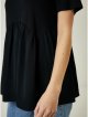 Black Peplum Woven Top