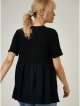 Black Peplum Woven Top