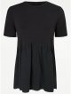 Black Peplum Woven Top